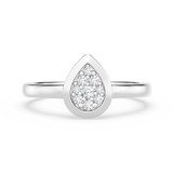 Photo of Beatrix 1/7 ct tw. Lab Grown Diamond Pear Cluster Engagement Ring 14K White Gold [BT1905WE-C000]