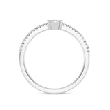 Photo of Cleva 1/10 ct tw. Lab Grown Diamond Princess Cluster Engagement Ring 10K White Gold [BT1898WE-C000]