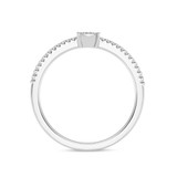 Photo of Cleva 1/10 ct tw. Lab Grown Diamond Princess Cluster Engagement Ring 10K White Gold [BT1898WE-C000]