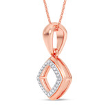 Photo of Anne 1/10 CT. T.W. Lab Grown Diamond Pendant 14K Rose Gold [CP1903R]