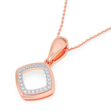 Photo of Anne 1/10 CT. T.W. Lab Grown Diamond Pendant 14K Rose Gold [CP1903R]