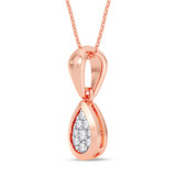 Photo of Beatrix 1/7 CT. T.W. Lab Grown Diamond Pendant 10K Rose Gold [CP1905R]