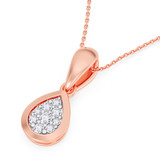 Photo of Beatrix 1/7 CT. T.W. Lab Grown Diamond Pendant 10K Rose Gold [CP1905R]
