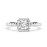 Photo of Brianna 1/7 ct tw. Lab Grown Diamond Cushion Cluster Engagement Ring 10K White Gold [BT1907WE-C000]
