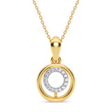 Photo of Bertha 1/20 Carat T.W. Lab Grown Diamond Pendant 14K Yellow Gold [CP1906Y]