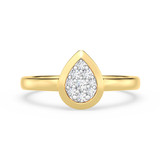 Photo of Beatrix 1/7 ct tw. Lab Grown Diamond Pear Cluster Engagement Ring 10K Yellow Gold [BT1905YE-C000]