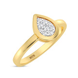 Photo of Beatrix 1/7 ct tw. Lab Grown Diamond Pear Cluster Engagement Ring 10K Yellow Gold [BT1905YE-C000]