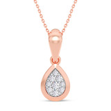 Photo of Beatrix 1/7 CT. T.W. Lab Grown Diamond Pendant 14K Rose Gold [CP1905R]