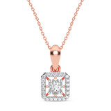 Photo of Brianna 1/6 CT. T.W. Lab Grown Diamond Pendant 10K Rose Gold [CP1907R]