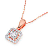 Photo of Brianna 1/6 CT. T.W. Lab Grown Diamond Pendant 10K Rose Gold [CP1907R]