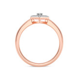 Photo of Ava 1/10 ct tw. Lab Grown Diamond Kite Cluster Engagement Ring 10K Rose Gold [BT1904RE-C000]