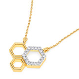 Photo of Tiara 1/15 Carat T.W. Lab Grown Diamond Pendant 14K Yellow Gold [CP1899Y]