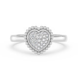 Photo of Brooke 1/10 ct tw. Lab Grown Diamond Heart Cluster Engagement Ring 14K White Gold [BT1909WE-C000]