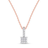 Photo of Cleva 1/15 Carat T.W. Lab Grown Diamond Pendant 10K Rose Gold [CP1898R]