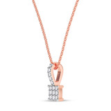 Photo of Cleva 1/15 Carat T.W. Lab Grown Diamond Pendant 10K Rose Gold [CP1898R]