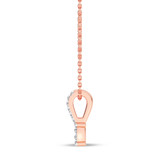 Photo of Cleva 1/15 Carat T.W. Lab Grown Diamond Pendant 10K Rose Gold [CP1898R]