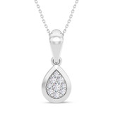 Photo of Beatrix 1/7 Carat T.W. Lab Grown Diamond Pendant 10K White Gold [CP1905W]