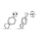Photo of Tiara 1/15 Carat T.W. Lab Grown Diamond Earring 10K White Gold [CE1899W]
