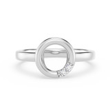 Photo of Amelia 1/20 ct tw. Lab Grown Diamond Circle Cluster Engagement Ring 14K White Gold [BT1902WE-C000]