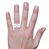 Photo of Amelia 1/20 ct tw. Lab Grown Diamond Circle Cluster Engagement Ring 14K White Gold [BT1902WE-C000] [HT]