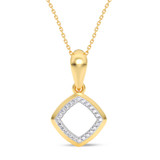 Photo of Anne 1/10 Carat T.W. Lab Grown Diamond Pendant 14K Yellow Gold [CP1903Y]