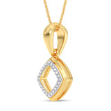 Photo of Anne 1/10 Carat T.W. Lab Grown Diamond Pendant 14K Yellow Gold [CP1903Y]