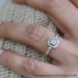 Photo of Agatha 1/4 ct tw. Lab Grown Diamond Cushion Cluster Engagement Ring 10K Yellow Gold [BT1900YE-C000]