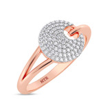 Photo of Brina 1/5 ct tw. Lab Grown Diamond Circle Cluster Engagement Ring 10K Rose Gold [BT1908RE-C000]