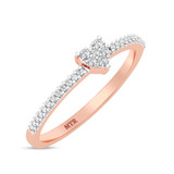 Photo of Rosel 1/10 ct tw. Lab Grown Heart Diamond Engagement Ring 10K Rose Gold [BT1897RE-C000]