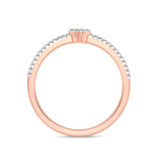 Photo of Rosel 1/10 ct tw. Lab Grown Diamond Heart Cluster Engagement Ring 10K Rose Gold [BT1897RE-C000]