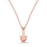 Photo of Rosel 1/4 ct tw. Lab Grown Heart Cluster Ring Set 10K Rose Gold [CP1897R]