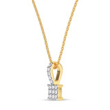 Photo of Cleva 1/4 ct tw. Lab Grown Princess Cluster Ring Set 10K Yellow Gold [CP1898Y]