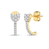 Photo of Rosel 1/4 ct tw. Lab Grown Heart Cluster Ring Set 14K Yellow Gold [CE1897Y]