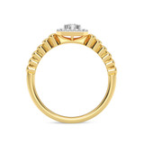 Photo of Brianna 2/3 ct tw. Lab Grown Cushion Cluster Ring Set 14K Yellow Gold [BT1907YE-C000]