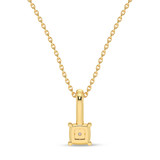 Photo of Cleva 1/4 ct tw. Lab Grown Princess Cluster Ring Set 14K Yellow Gold [CP1898Y]