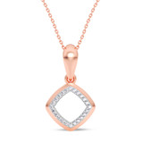 Photo of Anne 1/4 ct tw. Lab Grown Square Cluster Ring Set 10K Rose Gold [CP1903R]