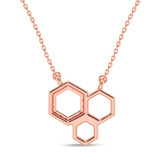 Photo of Tiara 1/5 ct tw. Lab Grown Hexagon Cluster Ring Set 10K Rose Gold [CP1899R]