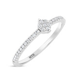 Photo of Berk 1/4 ct tw. Lab Grown Round Cluster Ring Set 14K White Gold [BT1896WE-C000]