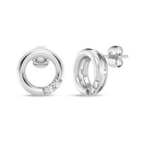 Photo of Amelia 1/7 ct tw. Lab Grown Circle Cluster Ring Set 10K White Gold [CE1902W]