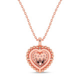 Photo of Brooke 1/3 ct tw. Lab Grown Heart Cluster Ring Set 10K Rose Gold [CP1909R]