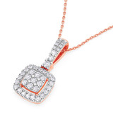 Photo of Agatha 7/8 ct tw. Lab Grown Cushion Cluster Ring Set 10K Rose Gold [CP1900R]