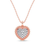 Photo of Brooke 1/3 ct tw. Lab Grown Heart Cluster Ring Set 14K Rose Gold [CP1909R]