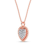 Photo of Brooke 1/3 ct tw. Lab Grown Heart Cluster Ring Set 14K Rose Gold [CP1909R]