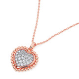 Photo of Brooke 1/3 ct tw. Lab Grown Heart Cluster Ring Set 14K Rose Gold [CP1909R]