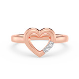 Photo of Alice 1/7 ct tw. Lab Grown Heart Cluster Ring Set 10K Rose Gold [BT1901RE-C000]