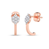 Photo of Berk 1/4 ct tw. Lab Grown Round Cluster Ring Set 10K Rose Gold [CE1896R]