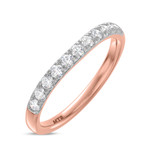 Photo of Elsy 2 7/8 ct tw. Lab Grown Diamond Oval Solitaire Bridal Set 14K Rose Gold [BT1661RL]