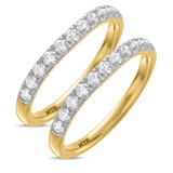 Photo of Elsy 2/3 ct tw. Lab Grown Diamond Same Sex Ladies Band Set 14K Yellow Gold [WL1661Y]