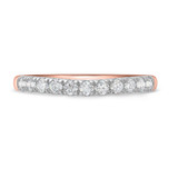 Photo of Elsy 2/3 ct tw. Lab Grown Diamond Same Sex Ladies Band Set 14K Rose Gold [BT1661RL]