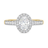 Photo of Elsy 3 1/4 ct tw. Lab Grown Diamond Oval Solitaire Trio Set 10K Yellow Gold [BT1661YE-I095]